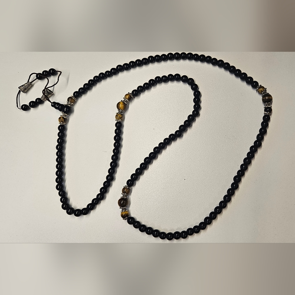 MARLA PRAYER NECKLACE TIGER EYE